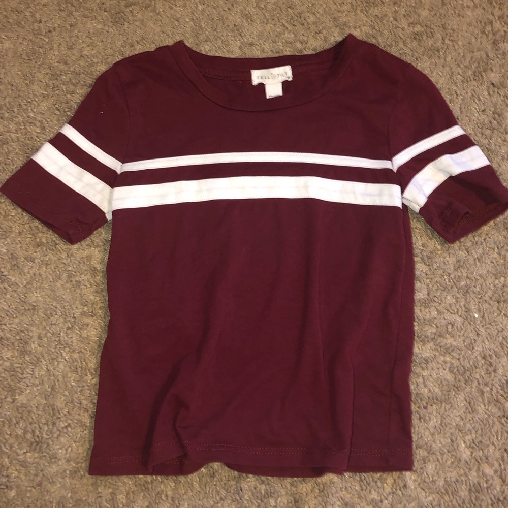 Maroon Crop Top